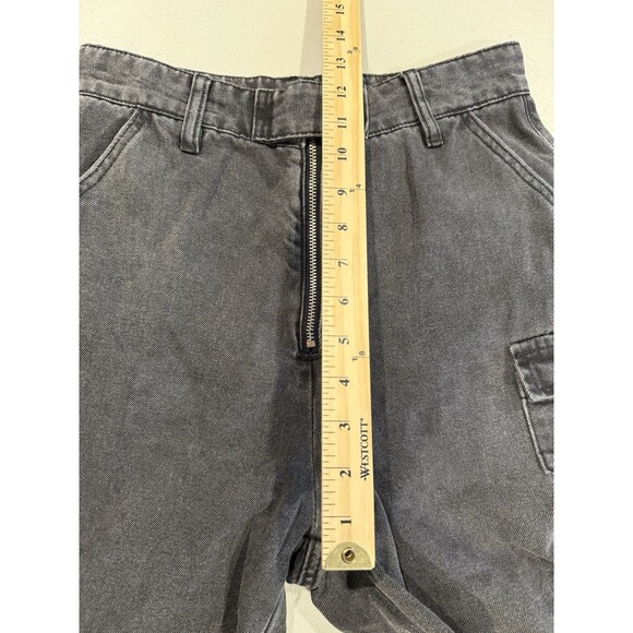 Cider Wide Jeans Leg Cargo Jeans Womens Small Black Skater Y2K Grunge Travel - Picture 5 of 7